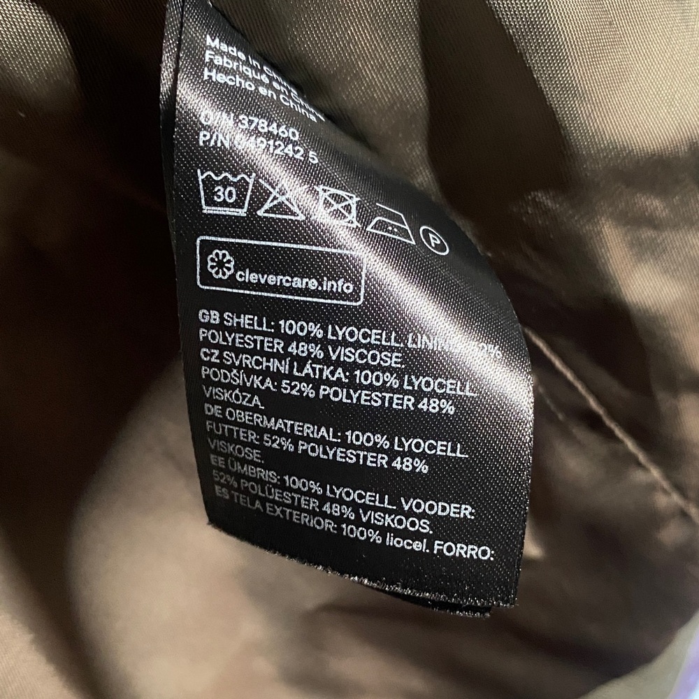 H&M Conscious Utility Jacket Olive Green Womens XS Size 2 Military Style - Picture 5 of 10